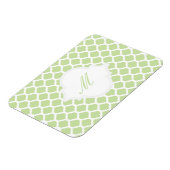 Motif marocain vert avec Magnets Monogrammes (Côté Gauche)