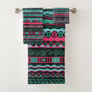 Motif maya d'Inca aztèque coloré