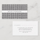 Motif Maze Noir Blanc Profil Rendez-vous (Devant / Derrière)