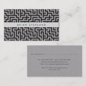 Motif Maze Noir Blanc Profil Rendez-vous (Devant / Derrière)