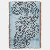 Motif Mehndi Bleu Lancer la couverture (devant Vertical)