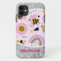 Motif miel abeille forme coque iphone