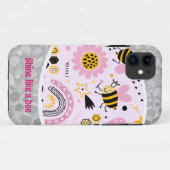 Motif miel abeille forme coque iphone (Dos (Horizontal))