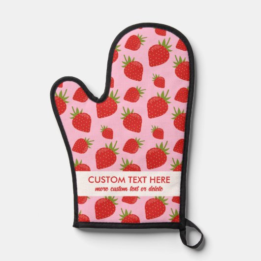 Motif mignon à fraise rouge Ajouter un texte perso (Recto)