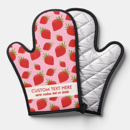 Motif mignon à fraise rouge Ajouter un texte perso (Recto/Verso)