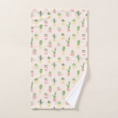 Motif mignon de cactus (Serviette à main)