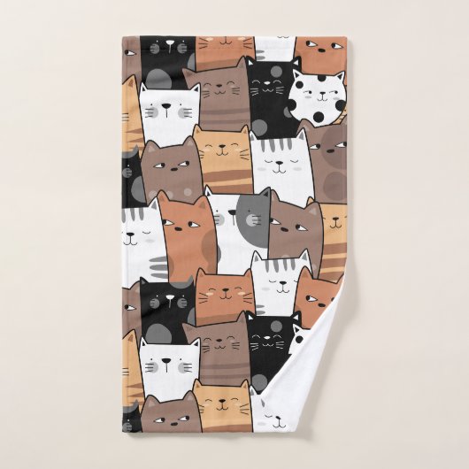 Motif mignon de chats de bébé - serviettes de Bath (Serviette à main)
