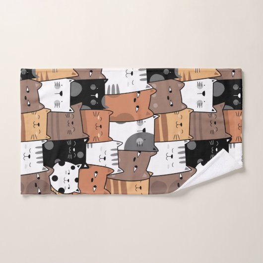 Motif mignon de chats de bébé - serviettes de Bath (Serviette à main)
