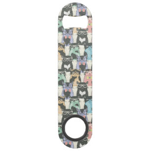 Motif mignon de chats de hippie