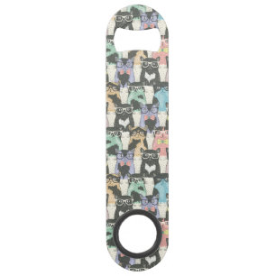 Motif mignon de chats de hippie