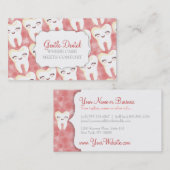 Motif mignon de dent - cartes de visite faits sur (Devant / Derrière)