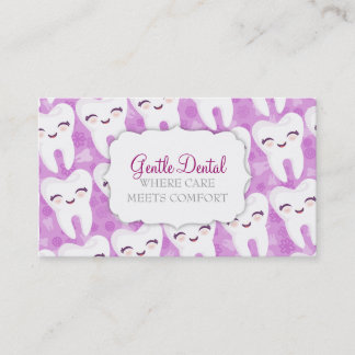 Motif mignon de dent - cartes de visite faits sur