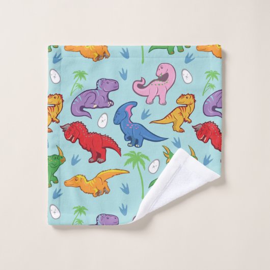 Motif mignon de dinosaure (Gant de toilette)