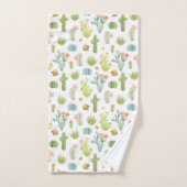 Motif mignon de position de cactus (Serviette à main)