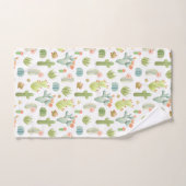 Motif mignon de position de cactus (Serviette à main)