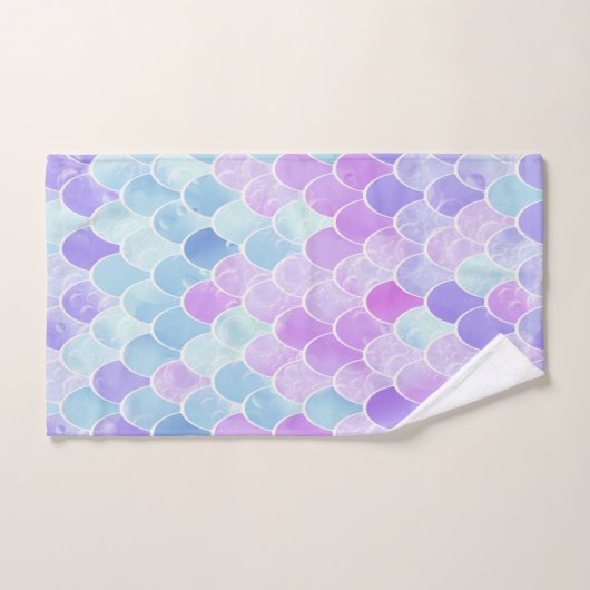 MOTIF MIGNON D'ÉCHELLES DE SIRÈNE DE FILLES, ROSE, (Serviette à main)