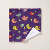 Motif mignon d'oiseaux Whimsical à main (Gant de toilette)