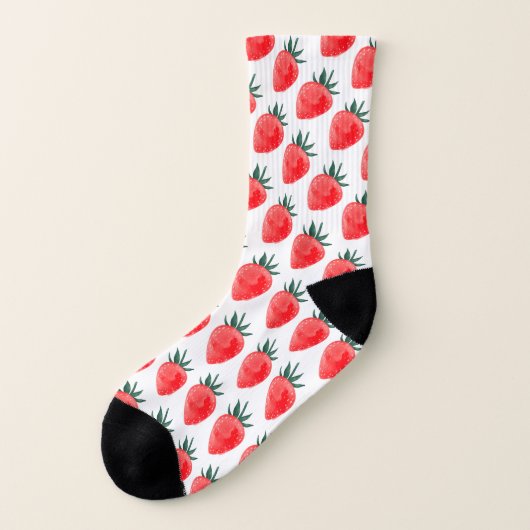 Motif mignon rouge Aquarelle fraise (Gauche - extérieur)