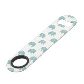 Motif mignon turquoise d'éléphant (Dos Angle)