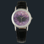 Motif minéral moderne élégant chic mauve améthyste<br><div class="desc">Montre avec motif moderne chic améthyste minéral gemstone. Design élégant et élégant.</div>
