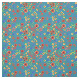 Motif mini-imprimé floral lumineux sur tissu sarce