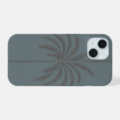 Motif minimal de palmier bleu gris tropical (Verso Horizontal)