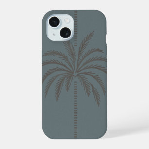 Motif minimal de palmier bleu gris tropical