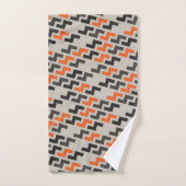 Motif minimal géométrique gris orange (Serviette à main)