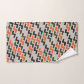 Motif minimal géométrique gris orange (Serviette à main)