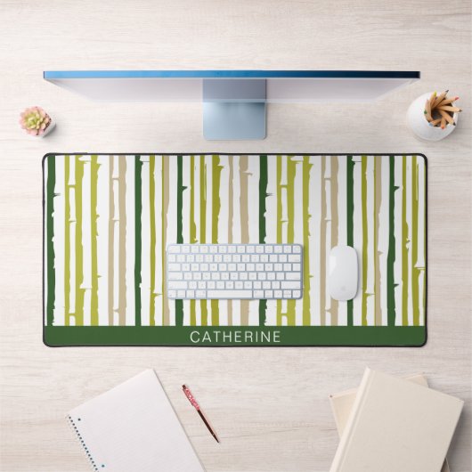 Motif minimaliste bambo vert (Bureau 1)