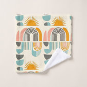 Motif minimaliste boho-scandi d'été (Gant de toilette)