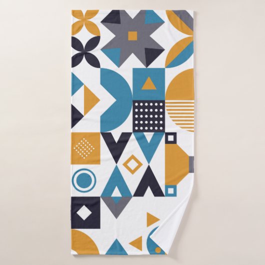 Motif minimaliste géométrique. Description Abstrai (Serviette de bain)