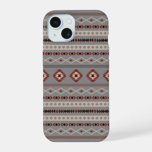 Motif Mixte Aztec Crème Rouille Brun Gris