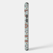 Motif mixte aztèque en rust crème bleu (Côté gauche)