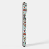 Motif mixte aztèque en rust crème bleu (Côté droit)