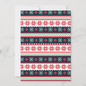 Motif moche de fête de Noël Invitation (Dos)