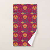 Motif Moderne à Blocage de Couleur Géométrique (Serviette à main)