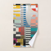 Motif Moderne à Blocs de Couleurs Géométriques (Serviette à main)