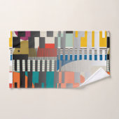 Motif Moderne à Blocs de Couleurs Géométriques (Serviette à main)
