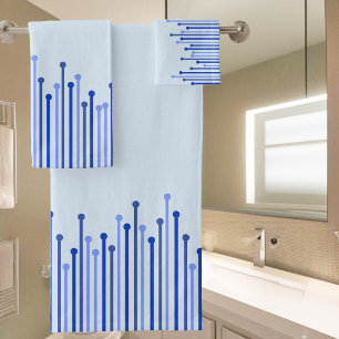 Motif moderne à rayures sur bleu pâle