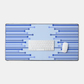 Motif moderne à rayures sur bleu pâle (Clavier et souris)