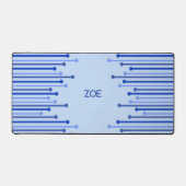 Motif moderne à rayures sur bleu pâle (Recto)