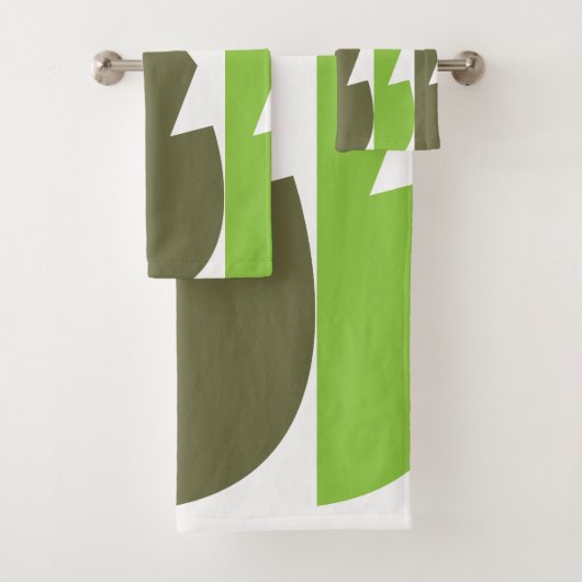Motif Moderne Abstrait Gris Vert (En situation)