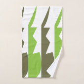 Motif Moderne Abstrait Gris Vert (Serviette à main)