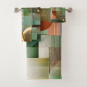 Motif Moderne Abstrait Vert Sarcelle Or (En situation)