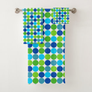 Motif moderne Blue Green Polka-Dot
