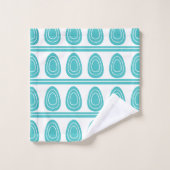 Motif moderne Blue Happy Easter Eggs (Gant de toilette)