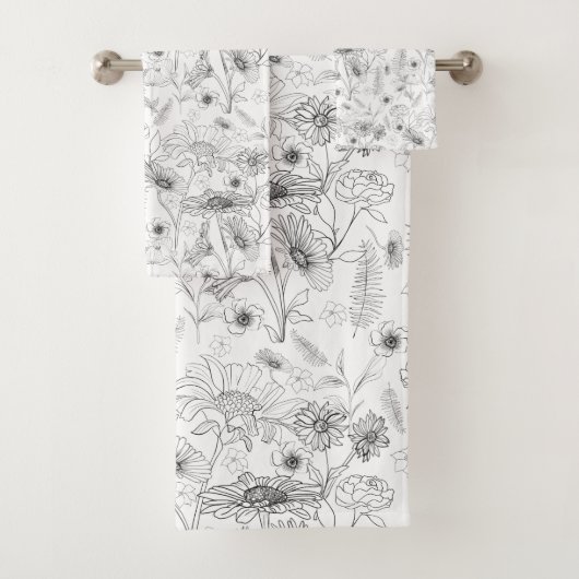 motif moderne chic de fleur de marais noir (En situation)