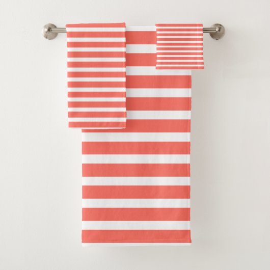 Motif moderne Coral White Stripes (En situation)
