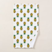 Motif moderne d'ananas sur fond blanc (Serviette à main)